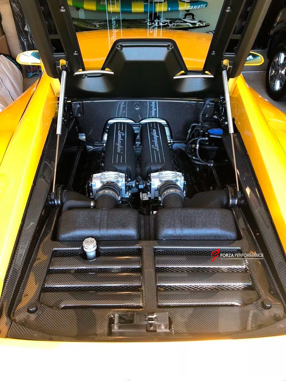CARBON ENGINE BAY PANELS for LAMBORGHINI GALLARDO COUPE 2003 - 2008
