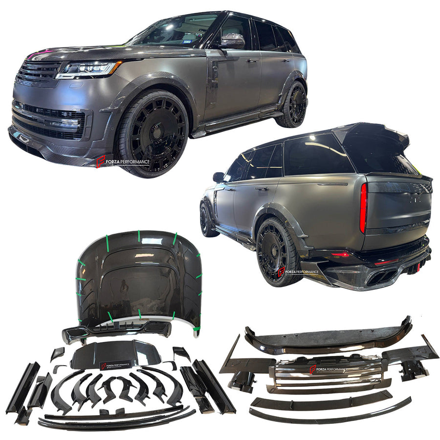 Buy Now CARBON BODY KIT for LAND ROVER RANGE ROVER L460 EXECUTIVE EDITION P360 P400 P530 P615 2023+ and upgrade car parts from SIR Tuning at the Best Price. Headlights, Tail lights, Bodykits, Navigations, body kit and more - Fast & Free Shipping within Europe, US & Worldwide.
