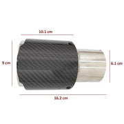 Carbon Fiber Exhaust Muffler Tips Polished Look Inlet 6.1cm – product image 3