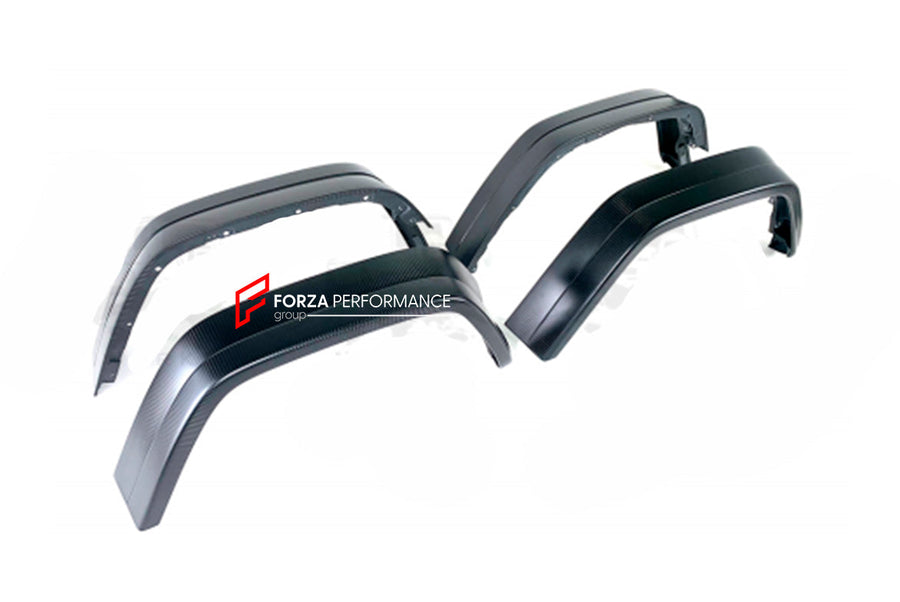Buy Now CARBON FIBER FENDER FLARES WITH FENDER LINERS for 4x4 MERCEDES BENZ G CLASS AMG W463A W464 G63 2018 - 2024 and upgrade car parts from SIR Tuning at the Best Price. Headlights, Tail lights, Bodykits, Navigations, body kit and more - Fast & Free Shipping within Europe, US & Worldwide.