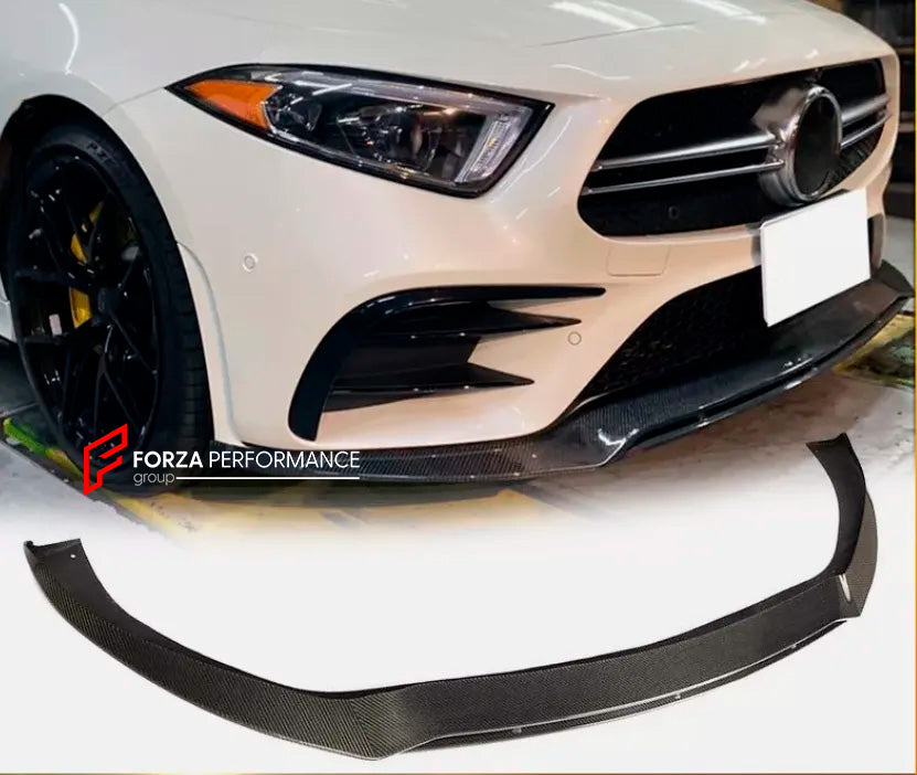 Buy Now CARBON FIBER FRONT LIP for MERCEDES-BENZ CLS CLASS CLS53 AMG 2019 - 2021 and upgrade car parts from SIR Tuning at the Best Price. Headlights, Tail lights, Bodykits, Navigations, body kit and more - Fast & Free Shipping within Europe, US & Worldwide.