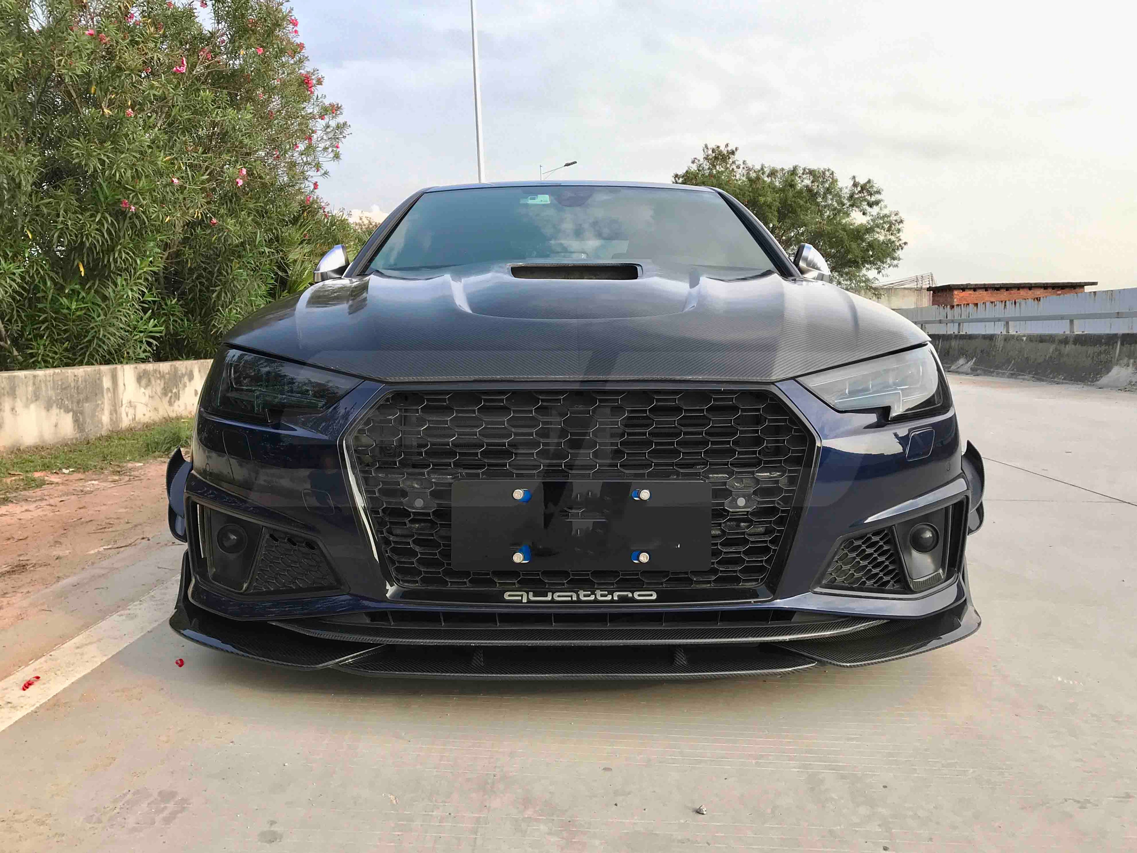 CARBON FIBER FRONT LIP V2 for AUDI S4 B9 B9.5 2017+