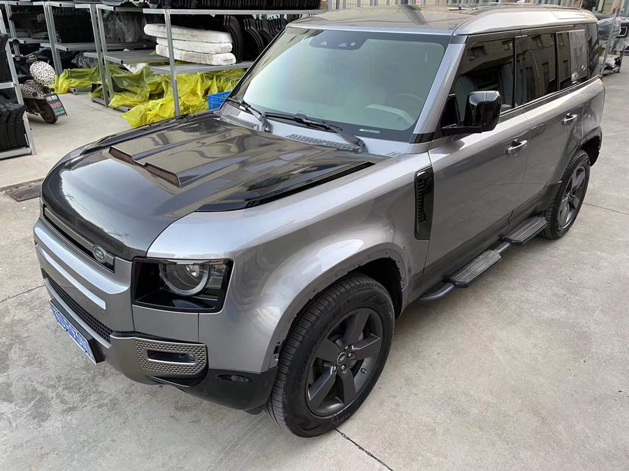 Buy Now CARBON FIBER HOOD for NEW LAND ROVER DEFENDER L663 2020+ and upgrade car parts from SIR Tuning at the Best Price. Headlights, Tail lights, Bodykits, Navigations, Carbon body kit and more - Fast & Free Shipping within Europe, US & Worldwide.