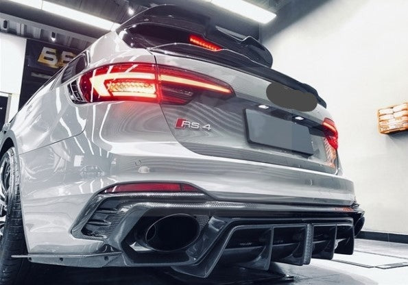 CARBON FIBER REAR DIFFUSER for AUDI RS4 A4 AVANT B9 2018-2020