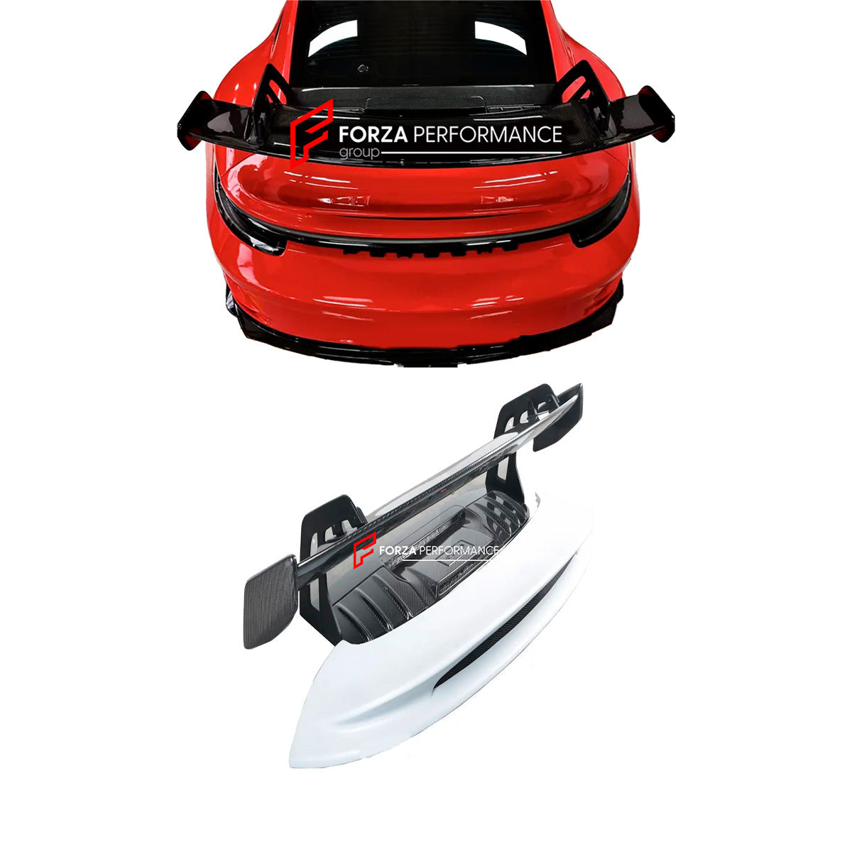 CONVERSION UPGRADE REAR WING SPOILER  for PORSCHE 911 992.1 2019 - 2025 upgrade to GT3