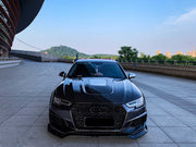 CARBON TEMPERED GLASS HOOD BONNET for AUDI A4 S4 B9 B9.5 FACELIFT 2016+