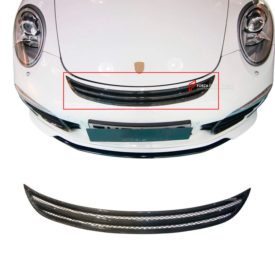 Buy Now CARBON FRONT BUMPER AIR VENT GRILLE for PORSCHE 911 991.1 CARRERA S 2011 - 2017 and upgrade car parts from SIR Tuning at the Best Price. Headlights, Tail lights, Bodykits, Navigations, Carbon body kit and more - Fast & Free Shipping within Europe, US & Worldwide.