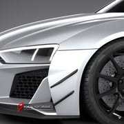 CARBON FRONT BUMPER CANARDS for AUDI R8 V8 V10 Coupe Spyder 2019+