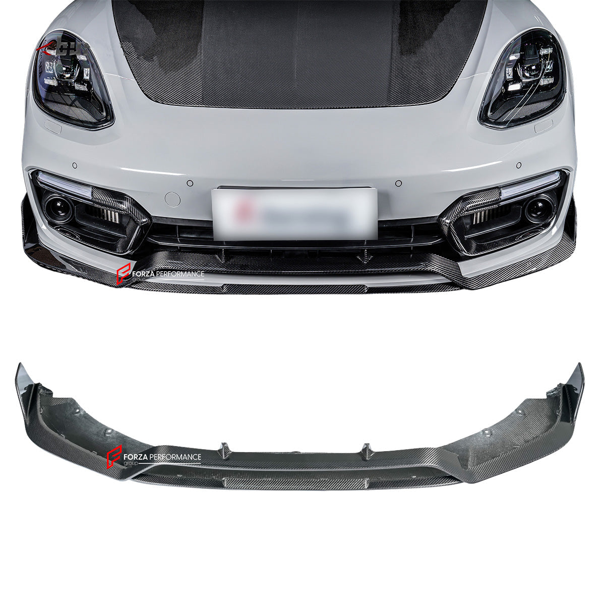 CARBON FRONT LIP for PORSCHE PANAMERA G2 971.1 FACELIFT 2020 - 2024
