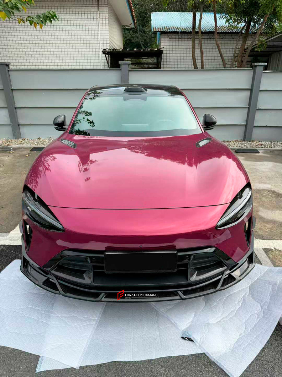 Buy Now CARBON FRONT LIP for XIAOMI YU7 2025+ and upgrade car parts from SIR Tuning at the Best Price. Headlights, Tail lights, Bodykits, Navigations, body kit and more - Fast & Free Shipping within Europe, US & Worldwide.