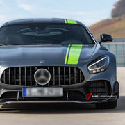 CARBON FRONT LIP with FRONT BUMPER CANARDS for MERCEDES BENZ AMG GTR 2017 - 2021