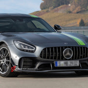 CARBON FRONT LIP with FRONT BUMPER CANARDS for MERCEDES BENZ AMG GTR 2017 - 2021