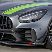 CARBON FRONT LIP with FRONT BUMPER CANARDS for MERCEDES BENZ AMG GTR 2017 - 2021
