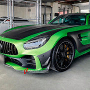 CARBON FRONT LIP with FRONT BUMPER CANARDS for MERCEDES BENZ AMG GTR 2017 - 2021