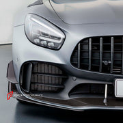 CARBON FRONT LIP with FRONT BUMPER CANARDS for MERCEDES BENZ AMG GTR 2017 - 2021