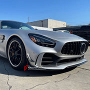 CARBON FRONT LIP with FRONT BUMPER CANARDS for MERCEDES BENZ AMG GTR 2017 - 2021