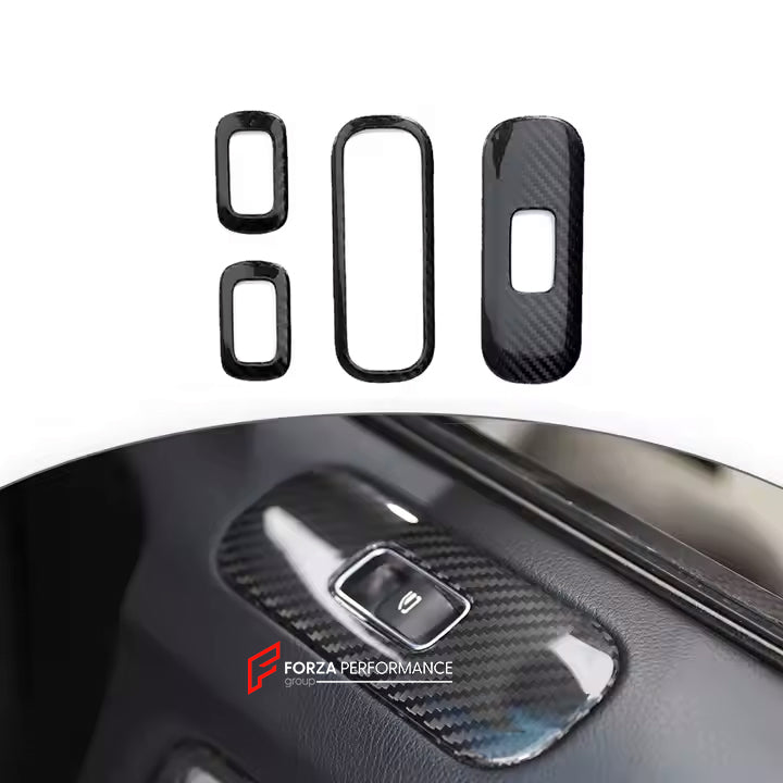 Buy Now CARBON GLASS LIFT SWITCH FRAME TRIM for MERCEDES-BENZ G-CLASS G450 G350 G500 G550 AMG G63 G63 W465 2024+ and upgrade car parts from SIR Tuning at the Best Price. Headlights, Tail lights, Bodykits, Navigations, Accessories and more - Fast & Free Shipping within Europe, US & Worldwide.