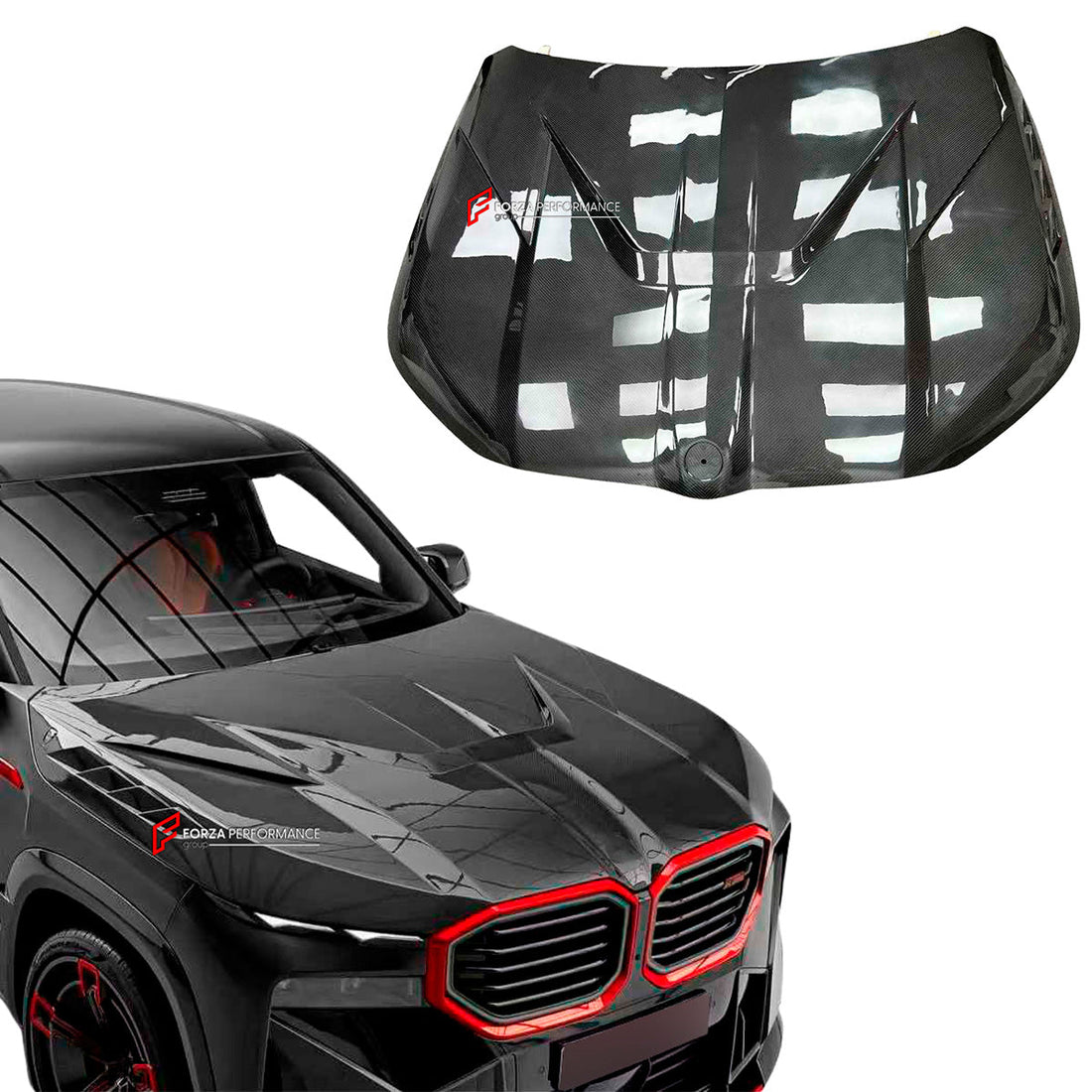Buy Now CARBON HOOD BONNET for BMW XM G09 2023+ and upgrade car parts from SIR Tuning at the Best Price. Headlights, Tail lights, Bodykits, Navigations, body kit and more - Fast & Free Shipping within Europe, US & Worldwide.