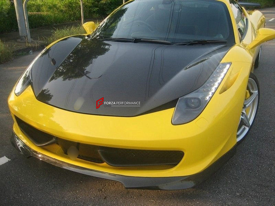 Buy Now CARBON HOOD BONNET for FERRARI 458 ITALIA SPIDER and upgrade car parts from SIR Tuning at the Best Price. Headlights, Tail lights, Bodykits, Navigations, Body Kit and more - Fast & Free Shipping within Europe, US & Worldwide.