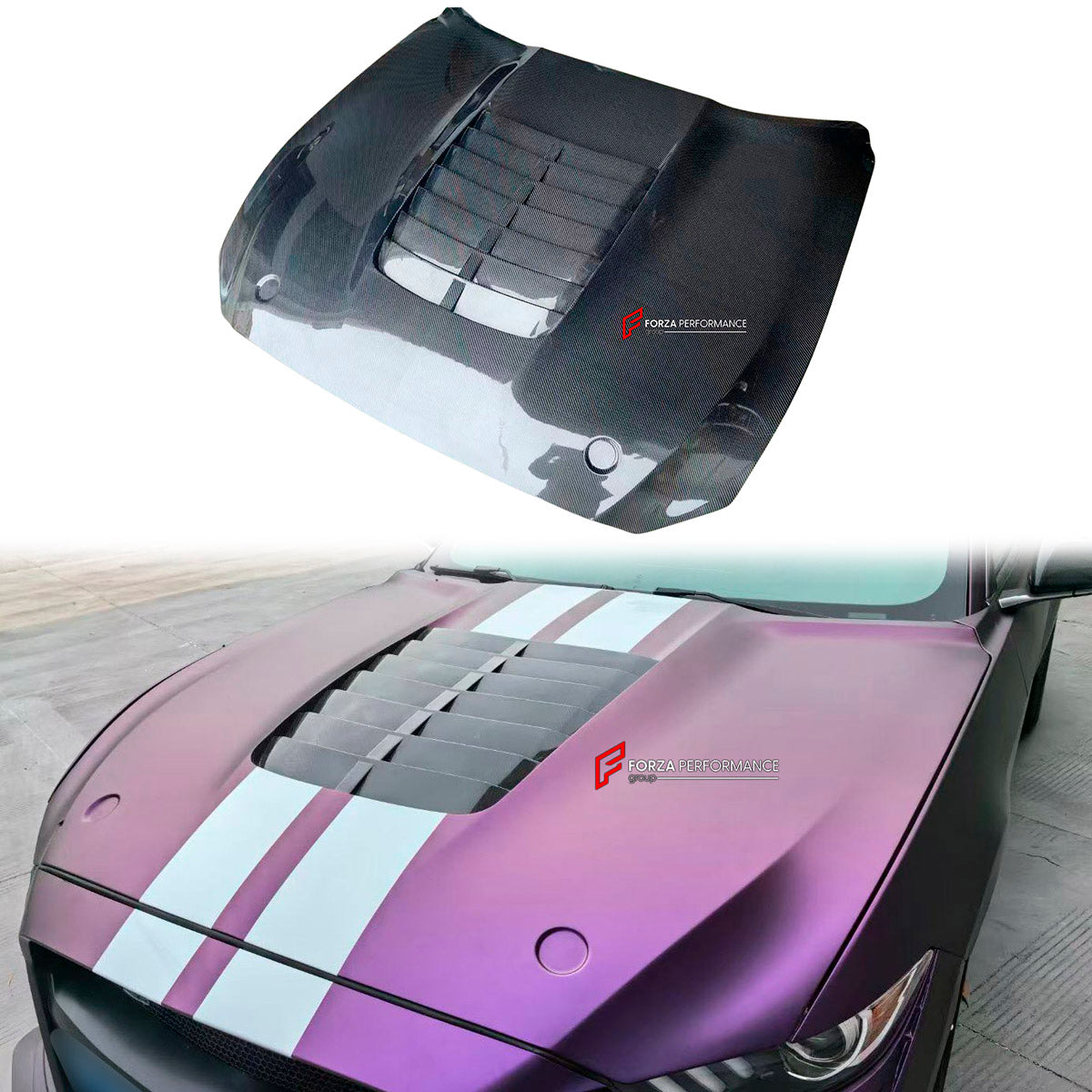 CARBON HOOD BONNET for FORD MUSTANG SHELBY GT500 III 2020 - 2023