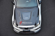 CARBON FIBER HOOD BONNET FOR MERCEDES-BENZ W205 C300 C43 2015-2020 4/2 DOORS