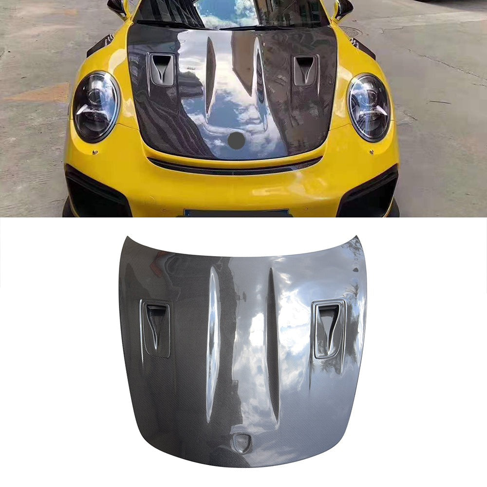 CONVERSION UPGRADE CARBON FIBER FRONT HOOD BONNET for PORSCHE 911 991 GT3 2011 - 2020 upgrade to GT2 RS