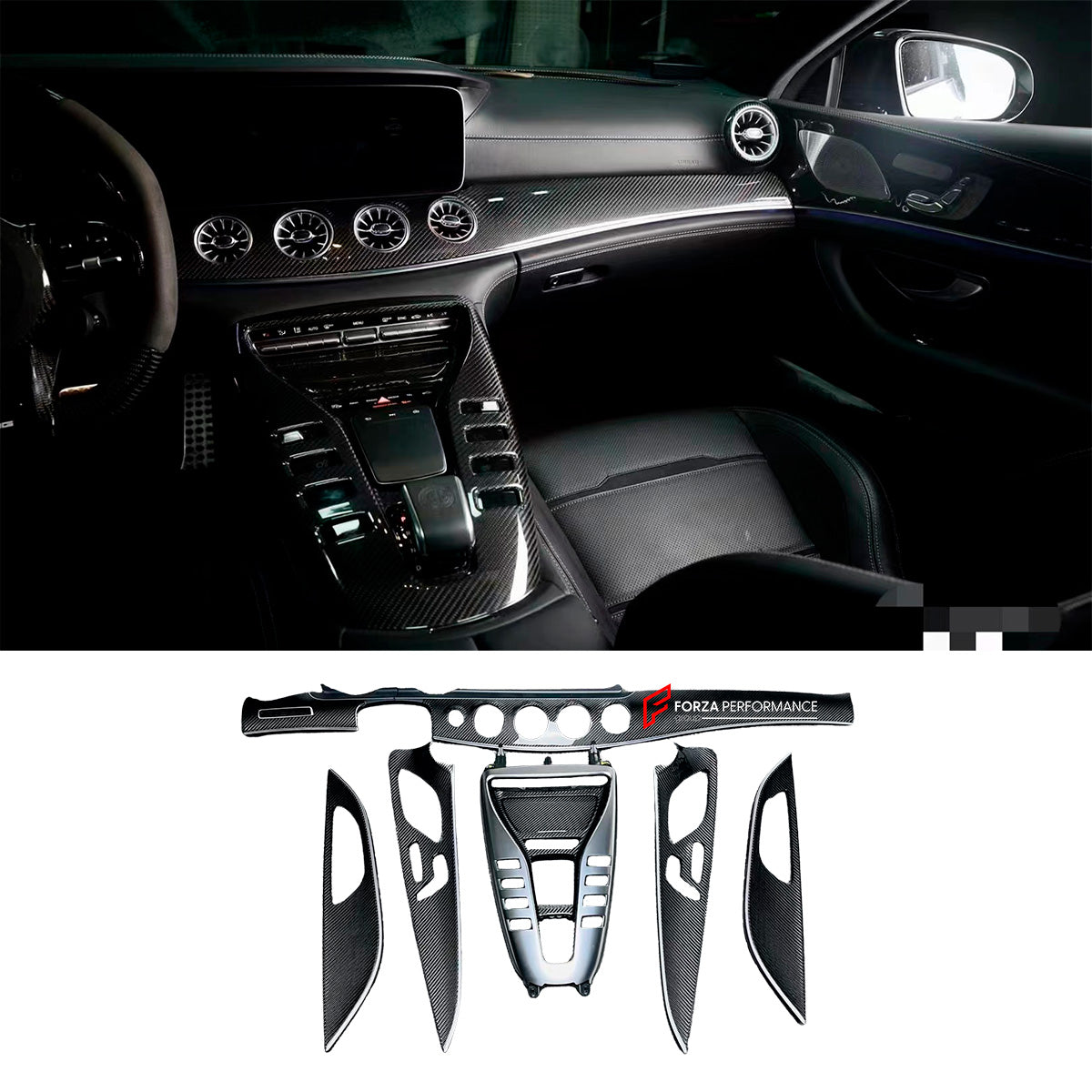 CARBON INTERIOR PARTS for MERCEDES BENZ AMG GT 4 DOORS X290 2019+