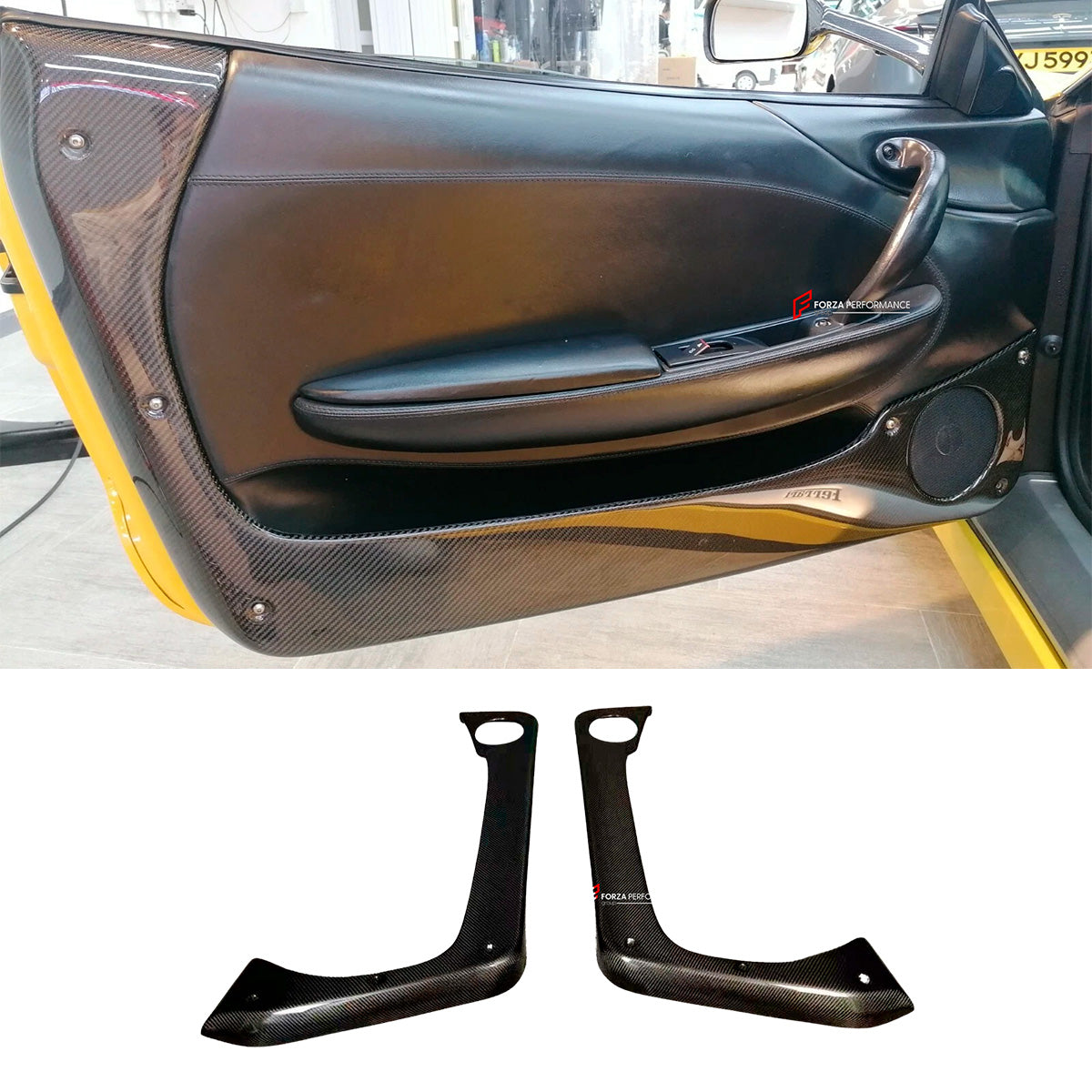 CARBON LOWER DOOR PANELS for FERRARI 360 MODENA 1999 - 2005