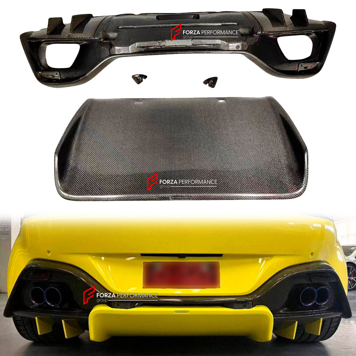 CARBON REAR DIFFUSER for ASTON MARTIN VANTAGE AM6 2018 - 2024