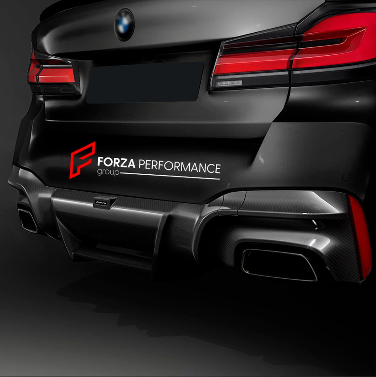 CARBON REAR DIFFUSER for BMW 5 SERIES G30 LCI 530i 530e 540i M550i xDrive 2018 - 2023