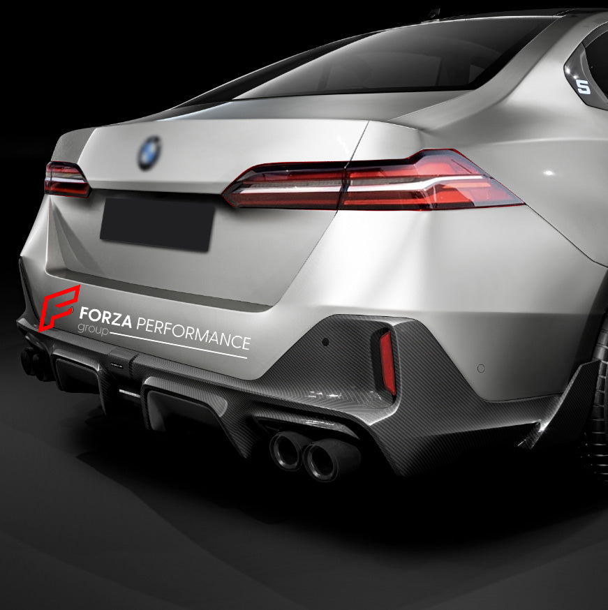 Buy Now CARBON REAR DIFFUSER for BMW 5 SERIES G60 G30 2017+ and upgrade car parts from SIR Tuning at the Best Price. Headlights, Tail lights, Bodykits, Navigations, Body Kit and more - Fast & Free Shipping within Europe, US & Worldwide.