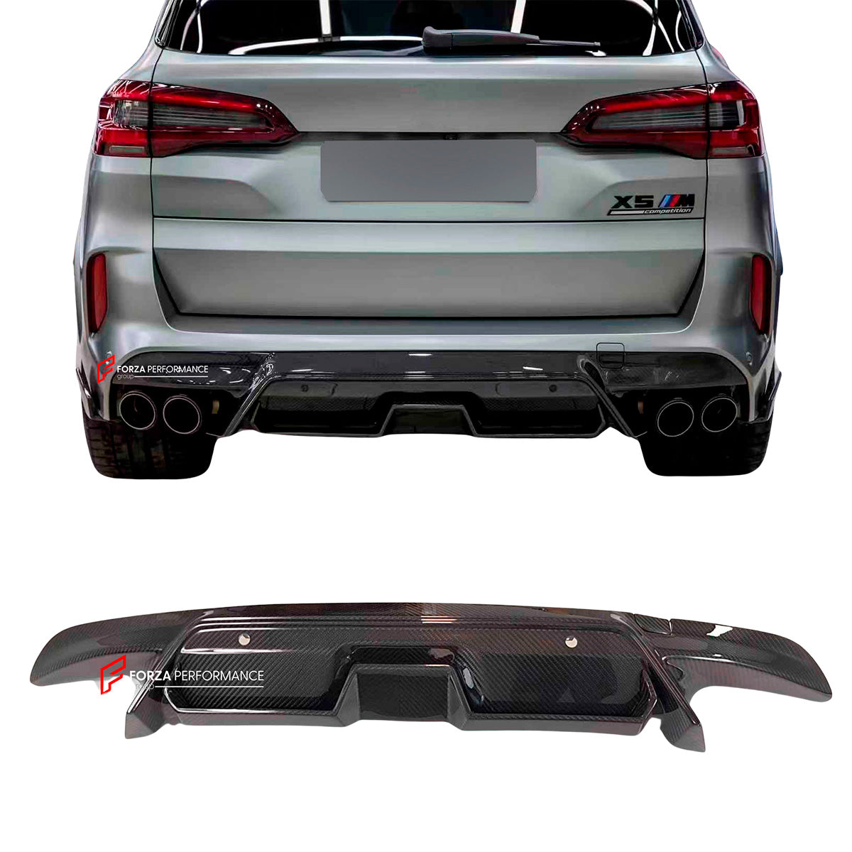 CARBON REAR DIFFUSER for BMW X5M F95 2019+ X6M F96 2020+