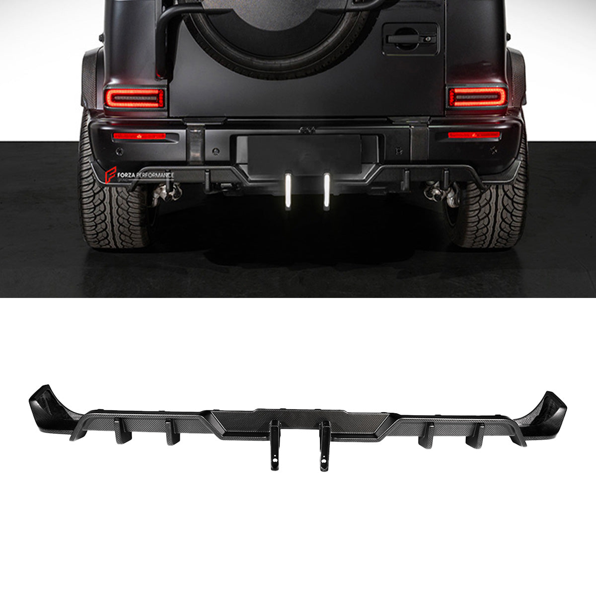 CARBON REAR DIFFUSER for MERCEDES BENZ AMG G63 W465 G350 G500 G550 AMG G63 2024+