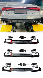 REAR DIFFUSER WITH EXHAUST TIPS for AUDI A7 | S7 | RS7 4K8 2019 - 2024