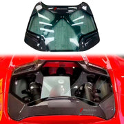 CARBON REAR ENGINE HOOD COVER for FERRARI 488 GTB 2015 - 2020