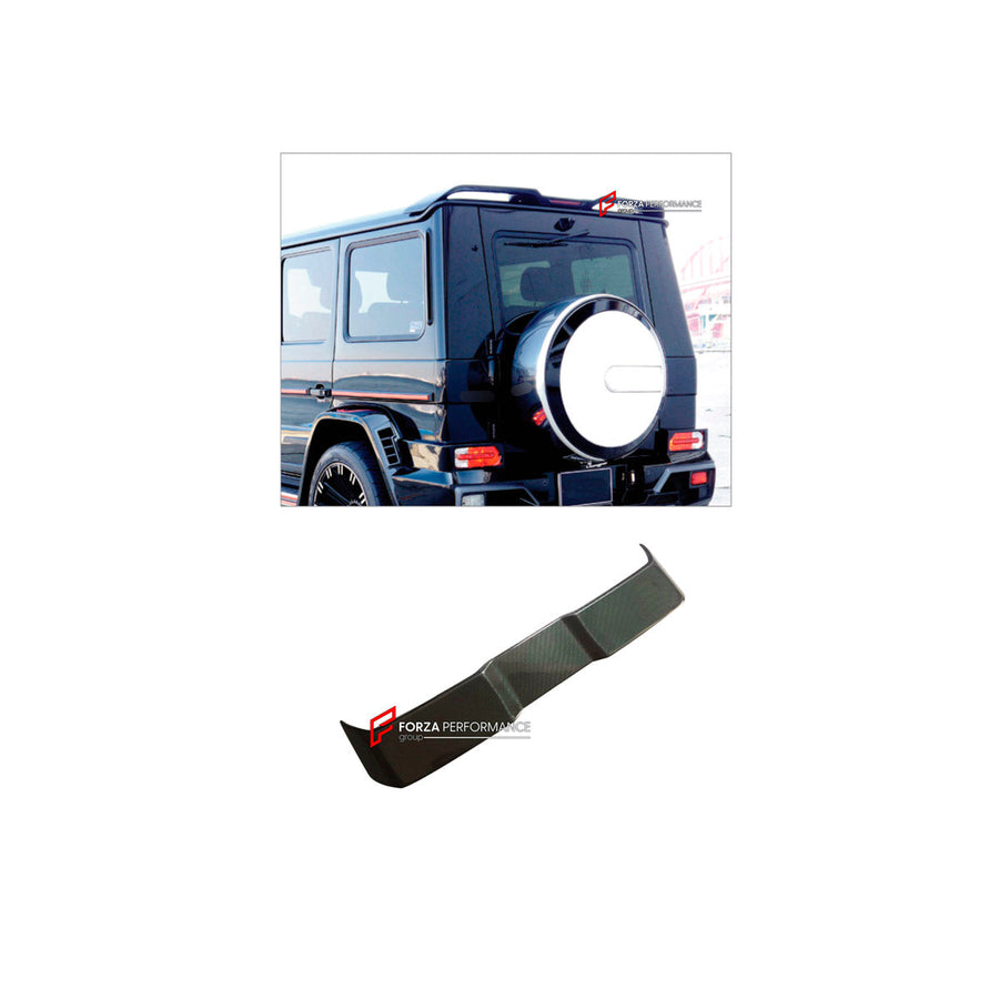 Buy Now CARBON REAR SPOILER WING for MERCEDES-BENZ G-CLASS W463 G63 2008 - 2018 and upgrade car parts from SIR Tuning at the Best Price. Headlights, Tail lights, Bodykits, Navigations, Body Kit and more - Fast & Free Shipping within Europe, US & Worldwide.