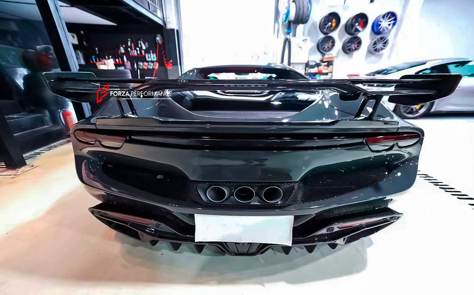 CARBON REAR WING SPOILER for FERRARI 296 GTS GTB