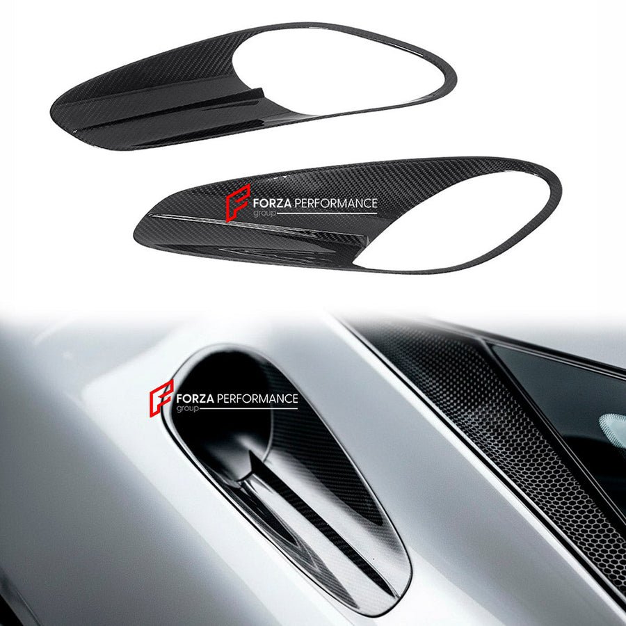 Buy Now CARBON SIDE AIR VENTS for MCLAREN GT 2019 - 2023 and upgrade car parts from SIR Tuning at the Best Price. Headlights, Tail lights, Bodykits, Navigations, body kit and more - Fast & Free Shipping within Europe, US & Worldwide.