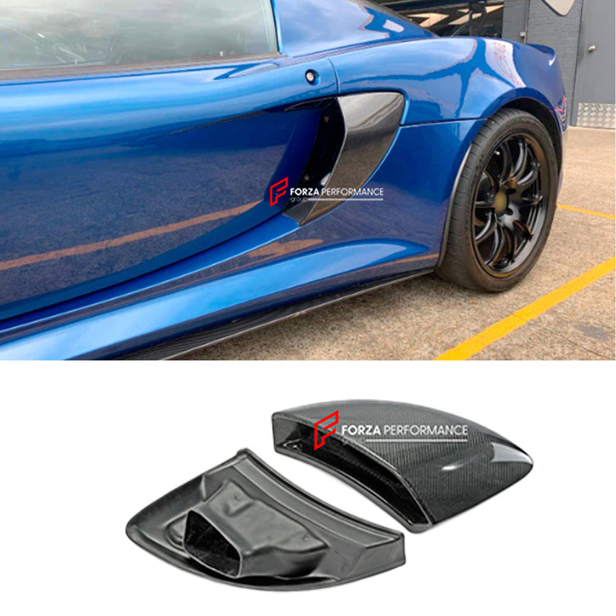 Buy Now CARBON SIDE SCOOPS for LOTUS EXIGE V6 CUP 2011 - 2021 and upgrade car parts from SIR Tuning at the Best Price. Headlights, Tail lights, Bodykits, Navigations, body kit and more - Fast & Free Shipping within Europe, US & Worldwide.