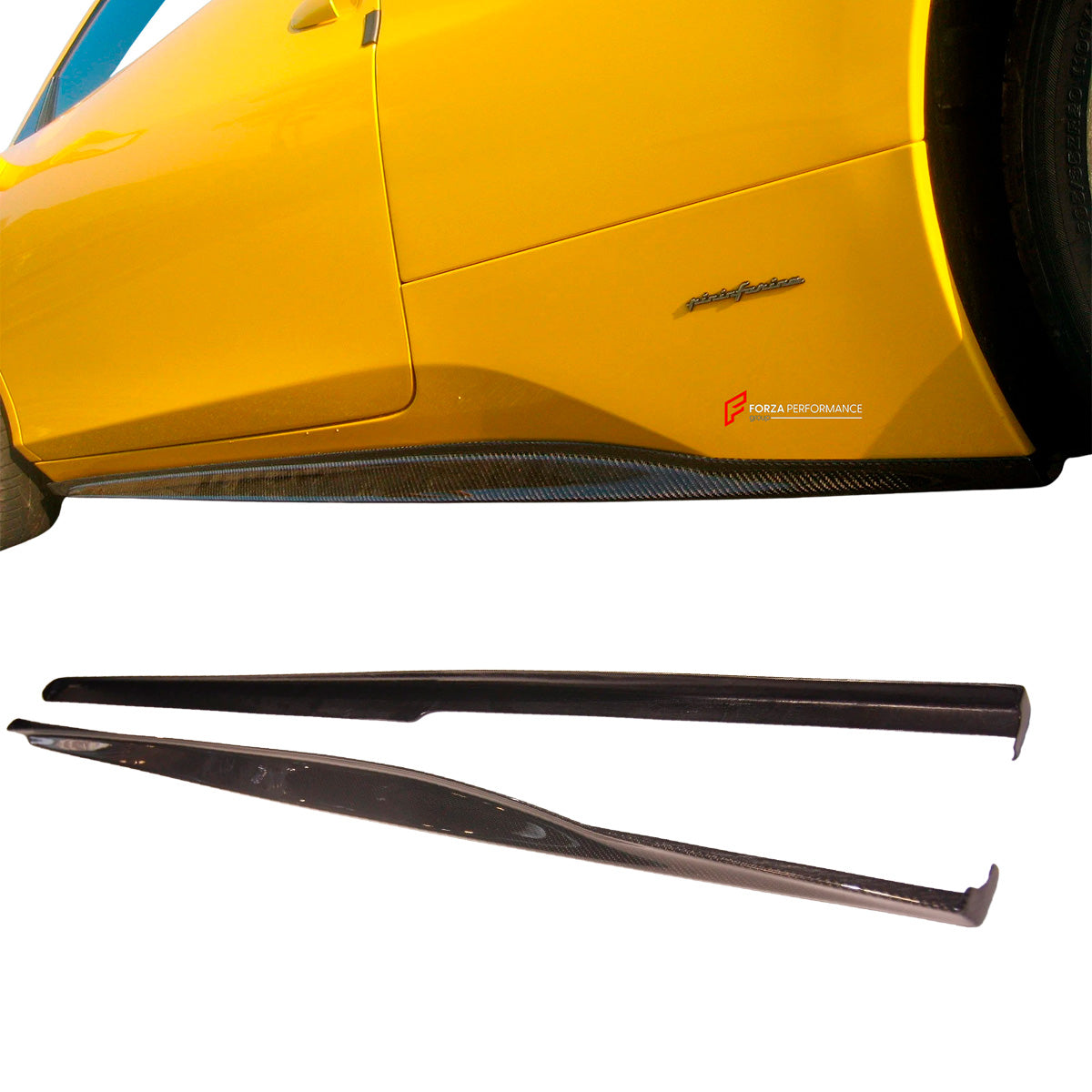 CARBON SIDE SKIRTS for FERRARI 458 ITALIA SPIDER 2009 - 2015