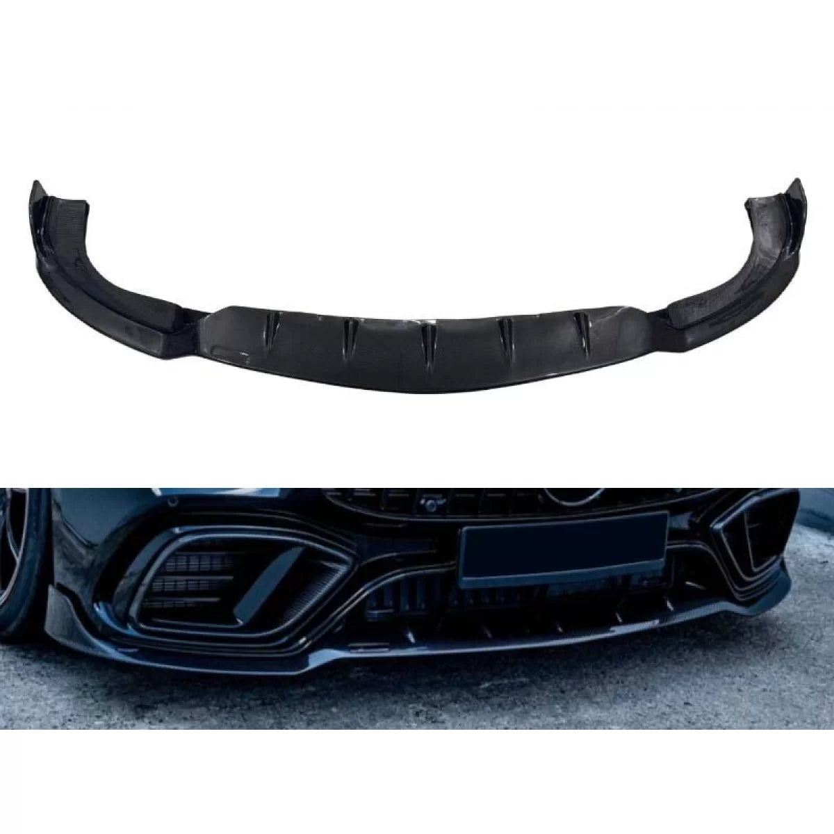Carbon spoiler suitable for front GT63 bumper of Mercedes A Design GT 4 Door Coupe X290 after 2019 – product image 1