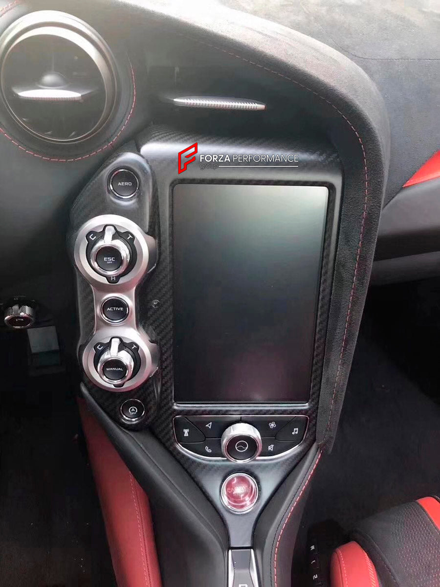 Buy Now CARBON SURROUND MONITOR CONTROL COVER for MCLAREN 720S COUPE and upgrade car parts from SIR Tuning at the Best Price. Headlights, Tail lights, Bodykits, Navigations, Body Kit and more - Fast & Free Shipping within Europe, US & Worldwide.