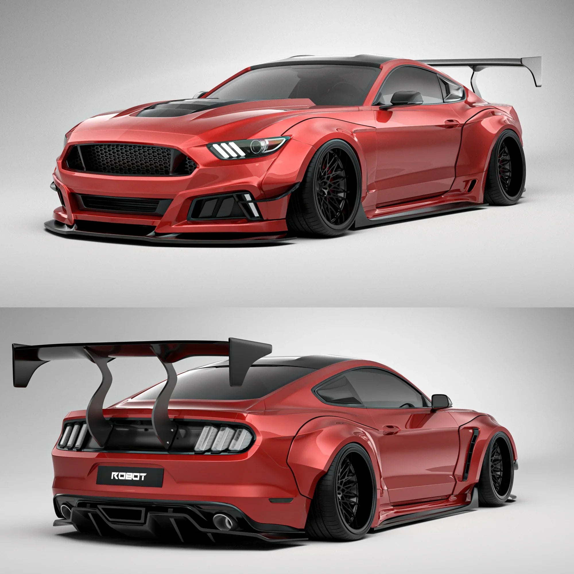 CARBON WIDE BODY KIT for FORD MUSTANG S550 2015 - 2023