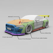 CARBON WIDE BODY KIT for FORD MUSTANG SHELBY GT500 III 2020 - 2023