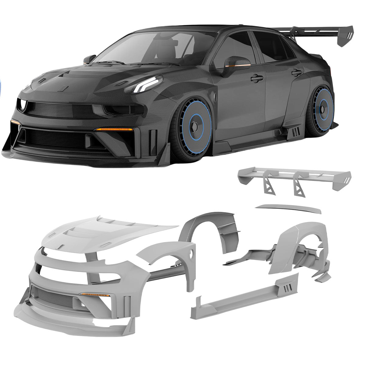 CARBON WIDE BODY KIT for LYNK & CO 03 CS11 2018 - 2023