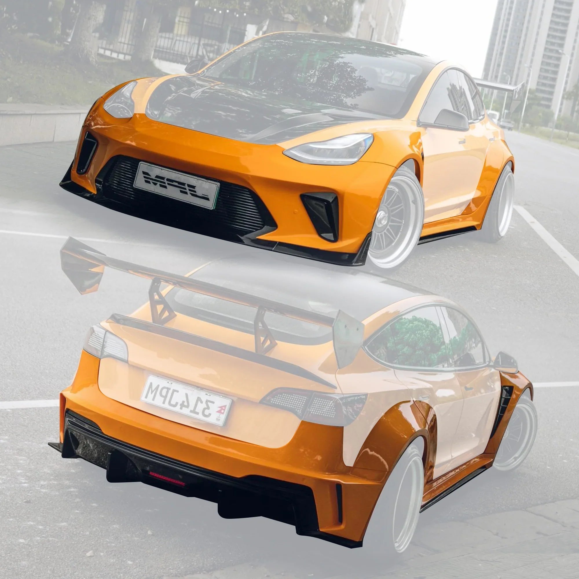 CARBON WIDE BODY KIT for TESLA MODEL 3 2017 - 2023