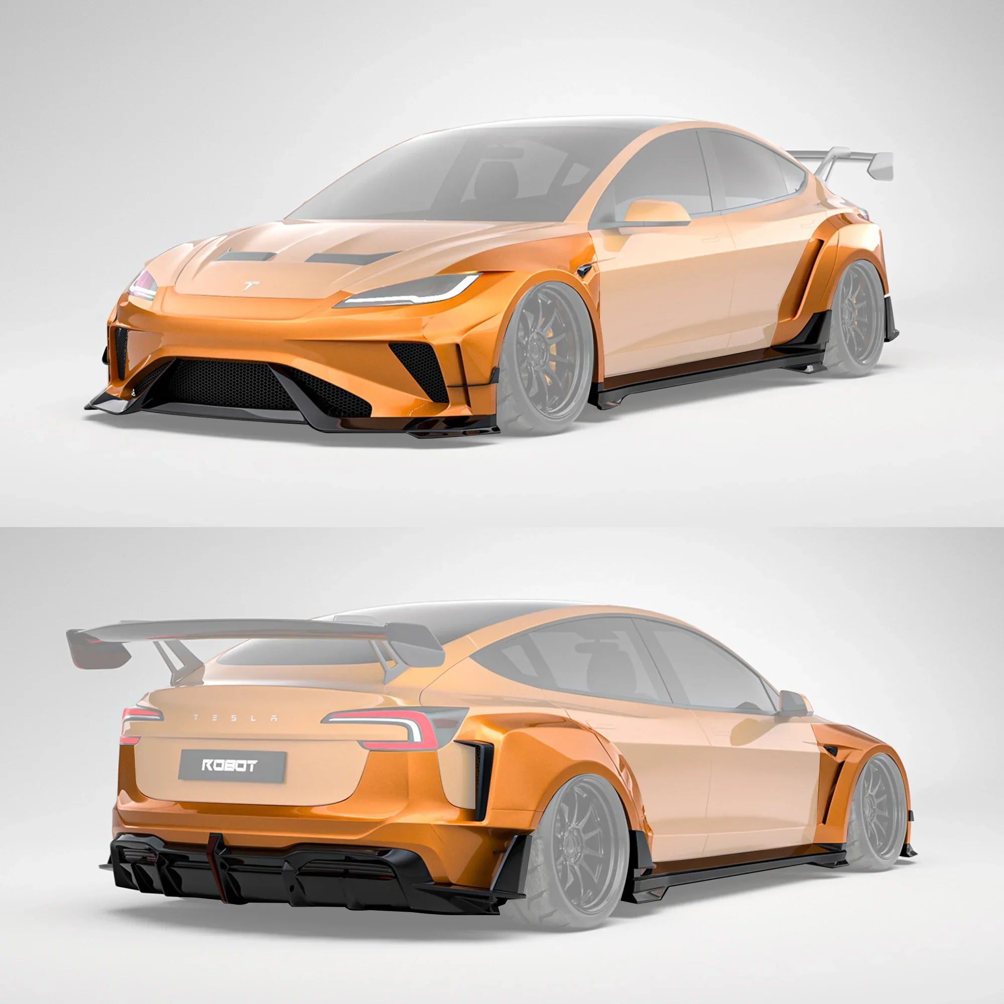 CARBON WIDE BODY KIT for TESLA MODEL 3 FACELIFT 2023+