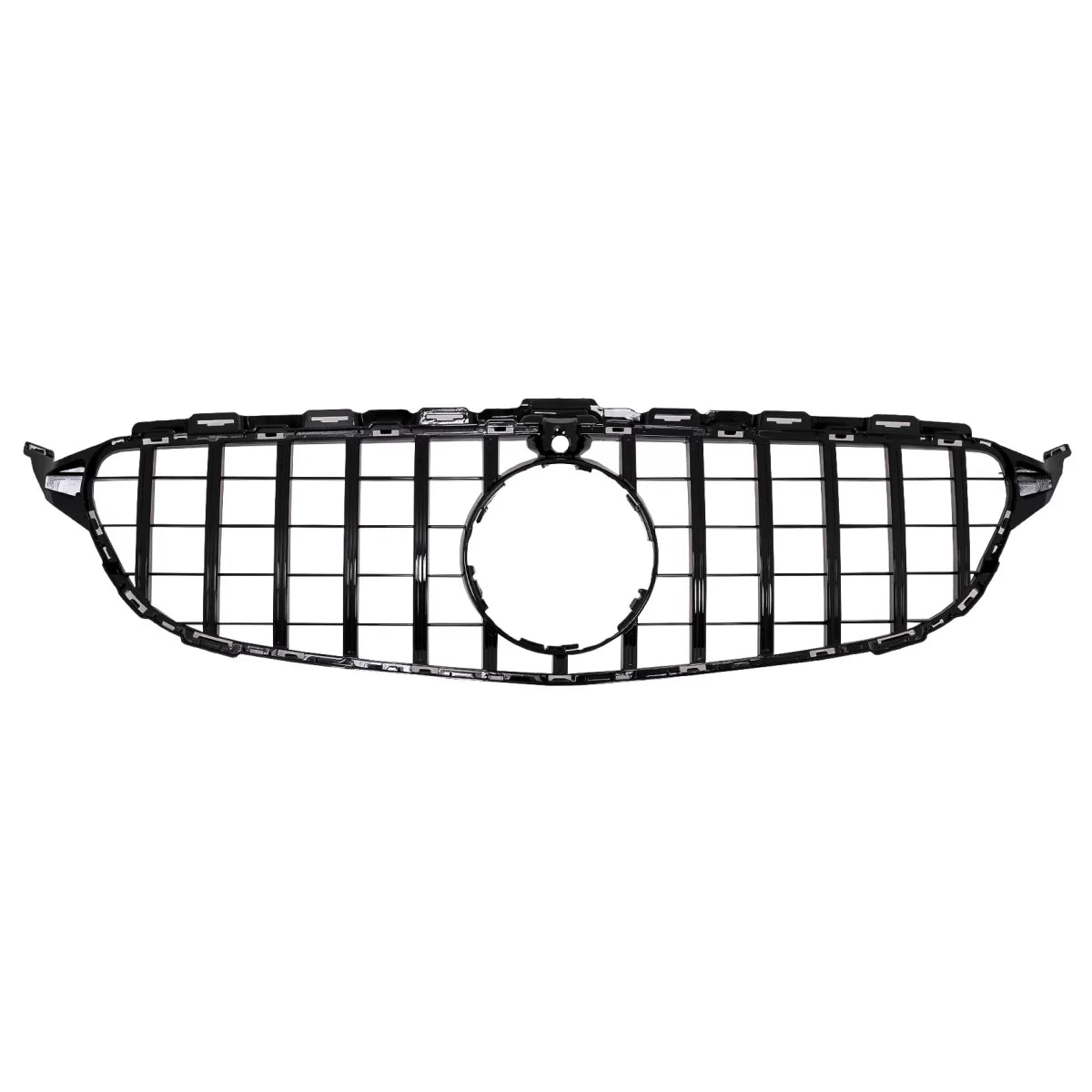 Central Grille suitable for Mercedes C-Class W205 S205 C205 (2014-2018) GT-R Panamericana Design Black With 360 Camera – prod