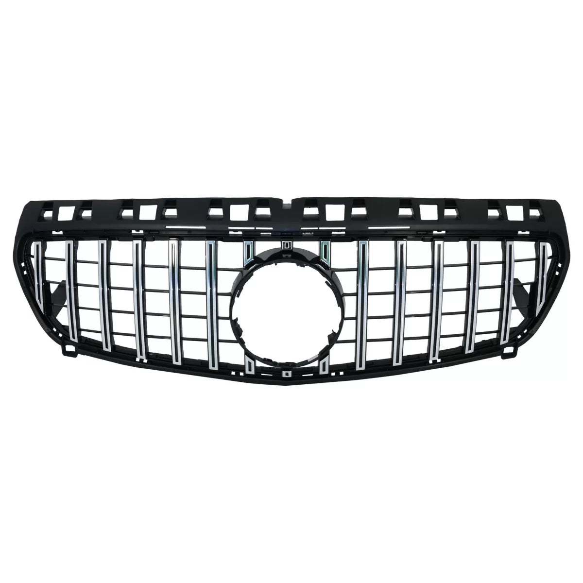 Central Grille suitable for Mercedes A-Class W176 (2012-08.2015) A45 GT-R Panamericana Design Black Chrome – product image 1