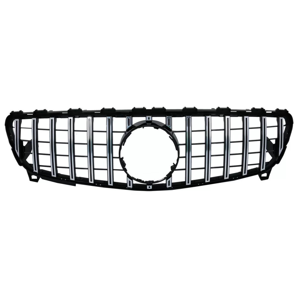 Central Grille suitable for Mercedes A-Class W176 Facelift (09.2015-2018) A45 GT-R Panamericana Design Black Chrome – product